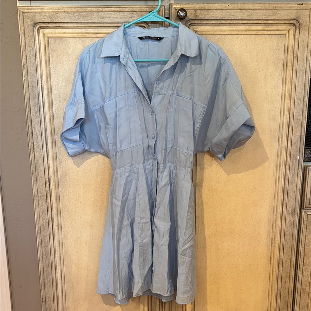 Zara Sky Blue Casual Shirt